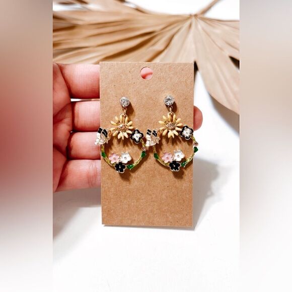 Boho dangle earrings #1097 - Picture 3 of 4